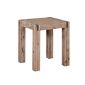 Alaterre Furniture Woodstock Acacia Wood with Metal Inset End Table, Brushed Driftwood ANWO0126